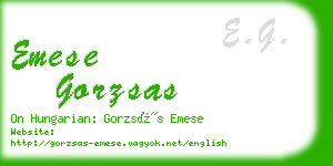 emese gorzsas business card